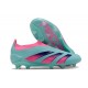 Scarpe da Calcio adidas Predator Elite Laceless FG Blu Rosa