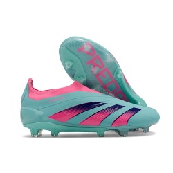 Scarpe da Calcio adidas Predator Elite Laceless FG Blu Rosa
