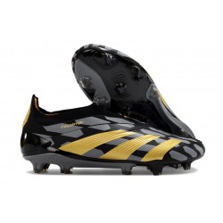 Scarpe da Calcio adidas Predator Elite Laceless FG Nero Oro