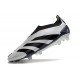 Scarpe da Calcio adidas Predator Elite Laceless FG Argento Nero