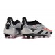 Scarpe da Calcio adidas Predator Elite Laceless FG Nero Argento Rosso