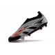 Scarpe da Calcio adidas Predator Elite Laceless FG Nero Argento Rosso