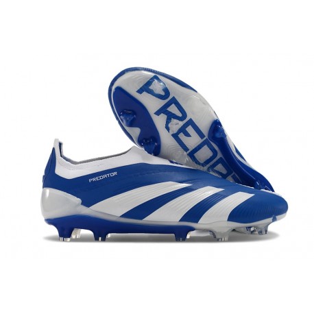 Scarpe da Calcio adidas Predator Elite Laceless FG Blu Bianco
