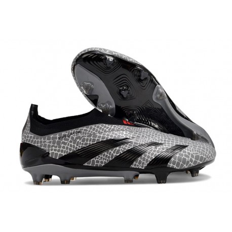 Scarpe da Calcio adidas Predator Elite Laceless FG Grigio Nero