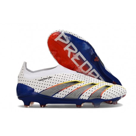 Scarpe da Calcio adidas Predator Elite Laceless FG Bianco Grigio