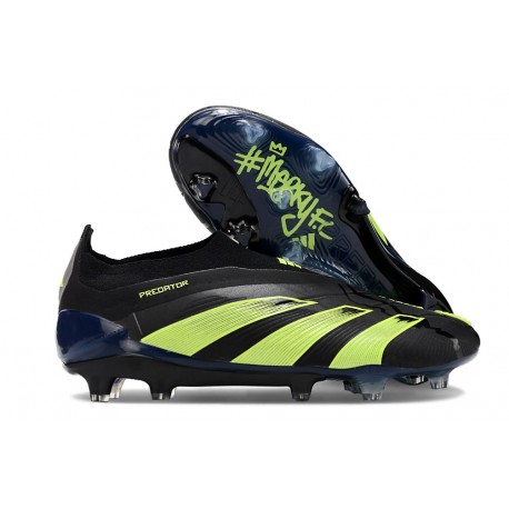 Scarpe da Calcio adidas Predator Elite Laceless FG Nero Verde