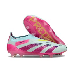 Scarpe da Calcio adidas Predator Elite Laceless FG Almost Blu Lucid Rosa Semi Giallo Solare