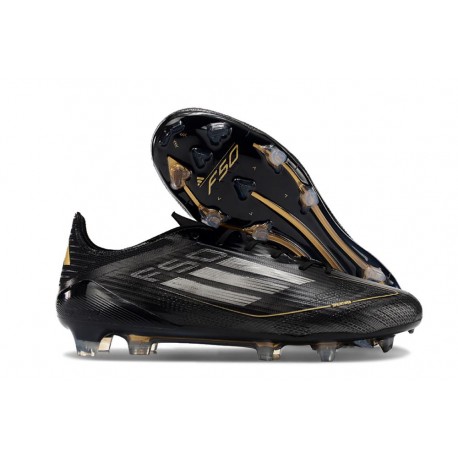 adidas F50 Elite FG Scarpe da Calcio Nero Core Ferro Metallizzato Oro Met