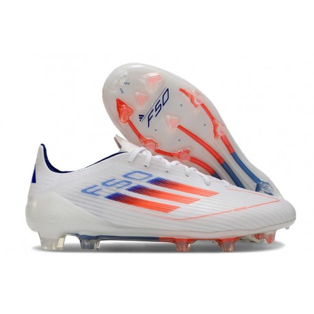 adidas F50 Elite FG Scarpe da Calcio Bianco Rosso Blu