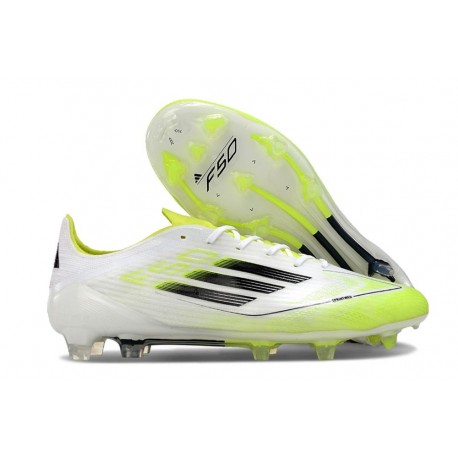 adidas F50 Elite FG Scarpe da Calcio Bianco Nero Volt