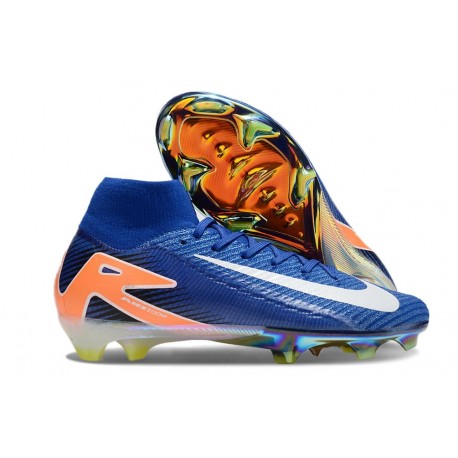 Nike Mercurial Superfly 10 Elite FG Blu Bianco Arancio