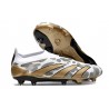 Scarpe da Calcio adidas Predator Elite Laceless FG Oro Metallizzato Bianco Grigio