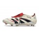 Adidas Predator 25 Elite Foldover Tongue FG Bianco Off Nero Core Rubino Puro