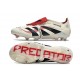 Adidas Predator 25 Elite Foldover Tongue FG Bianco Off Nero Core Rubino Puro