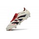 Adidas Predator 25 Elite Foldover Tongue FG Bianco Off Nero Core Rubino Puro