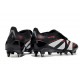 Adidas Predator 25 Elite Foldover Tongue FG Nero Grigio 4 Rosso Lucido