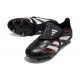 Adidas Predator 25 Elite Foldover Tongue FG Nero Grigio 4 Rosso Lucido