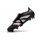 Adidas Predator 25 Elite Foldover Tongue FG Nero Grigio 4 Rosso Lucido