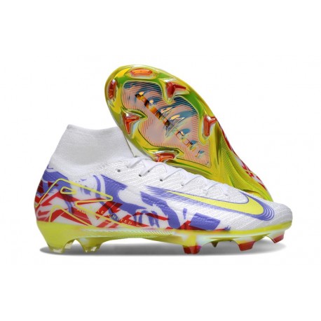 Nike Mercurial Superfly 10 Elite FG Bianco Giallo Viola Rosso