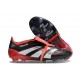 Adidas Predator 25 Elite Foldover Tongue FG Nero Bianco Rosso Vivido