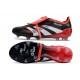 Adidas Predator 25 Elite Foldover Tongue FG Nero Bianco Rosso Vivido