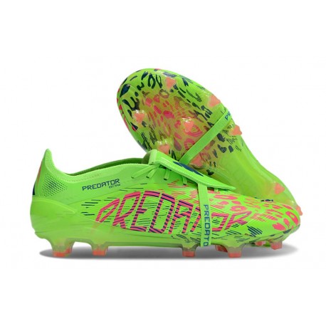 Adidas Predator 25 Elite Foldover Tongue FG Limone Lucido Rosa Lucido Blu Fusion
