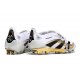 Adidas Predator 25 Elite Foldover Tongue FG Ftwr Bianco Nero Oro Met