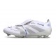 Adidas Predator 25 Elite Foldover Tongue FG Bianco Argento Metallico Royal Acceso