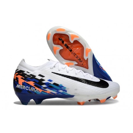 Scarpe Nike Zoom Mercurial Vapor XVI Elite FG Bianco Blu Nero