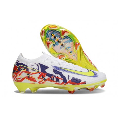 Scarpe Nike Zoom Mercurial Vapor XVI Elite FG Bianco Viola Giallo Rosso