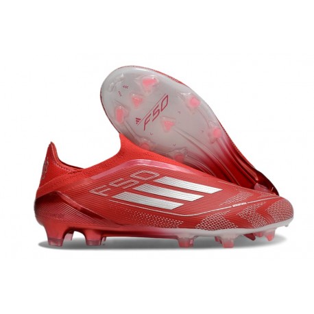 adidas F50 Elite LL FG Nuovo Rosso Argento