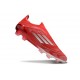 adidas F50 Elite LL FG Nuovo Rosso Argento