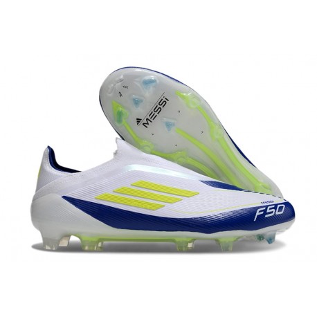 adidas F50 Elite LL FG Nuovo Bianco Giallo Solare Blu Lucido