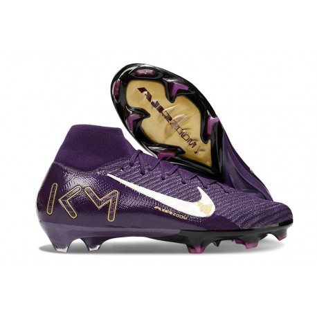 Nike Air Zoom Mercurial Superfly X Elite FG MBAPPE Grand Viola Avorio Pallido