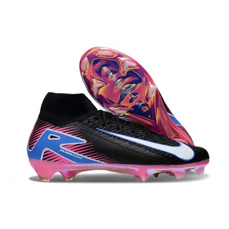 Nike Air Zoom Mercurial Superfly X Elite FG Nero Bianco Blu Rosa