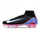 Nike Air Zoom Mercurial Superfly X Elite FG Nero Bianco Blu Rosa