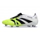 Adidas Predator 25 Elite Foldover Tongue FG Bianco Nero Limone Lucido