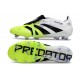 Adidas Predator 25 Elite Foldover Tongue FG Bianco Nero Limone Lucido
