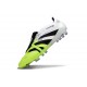 Adidas Predator 25 Elite Foldover Tongue FG Bianco Nero Limone Lucido