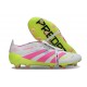 Adidas Predator 25 Elite Foldover Tongue FG Bianco Rosa Lucido Limone Lucido