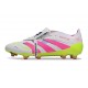 Adidas Predator 25 Elite Foldover Tongue FG Bianco Rosa Lucido Limone Lucido
