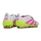Adidas Predator 25 Elite Foldover Tongue FG Bianco Rosa Lucido Limone Lucido