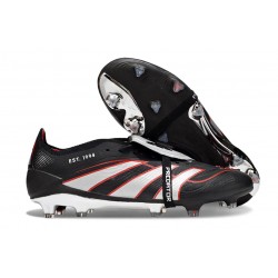 Adidas Predator 25 Elite Foldover Tongue FG Nero Bianco Rosso
