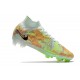 Scarpe Nike Zoom Mercurial Superfly IX Elite FG Verde Orzo Blu Nerastro Arancione Total