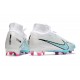 Scarpe Nike Zoom Mercurial Superfly IX Elite FG Bianco Blu
