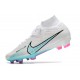 Scarpe Nike Zoom Mercurial Superfly IX Elite FG Bianco Blu
