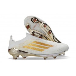 Scarpe da Calcio Adidas F50+ LL FG Bianco Oro