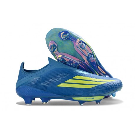 Adidas F50+ LL FG X MESSI Team Blu Royal Giallo Solare Semi Blu Burst