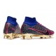 Scarpe Nike Zoom Mercurial Superfly IX Elite FG Blu Rosso Oro