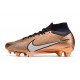 Scarpe Nike Zoom Mercurial Superfly IX Elite FG SE X Mbappe Rame Metallico